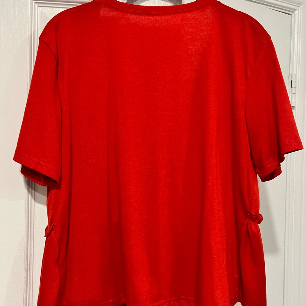 Red Tie-Front Top - Picture 2 of 2